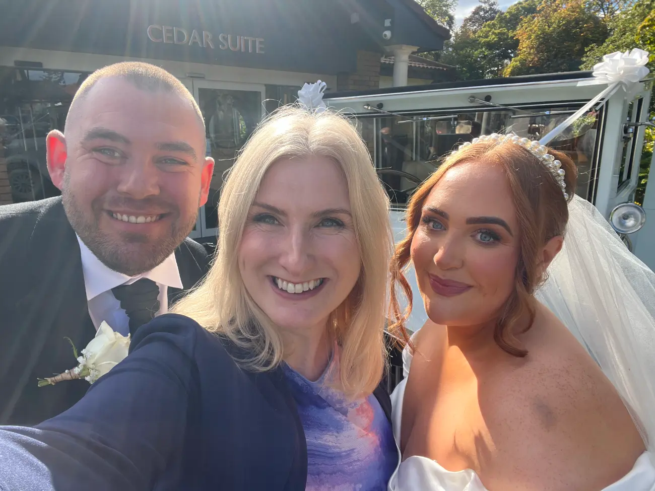 Complete wedding day entertainment package from ceremony through evening reception with live singing and first dance