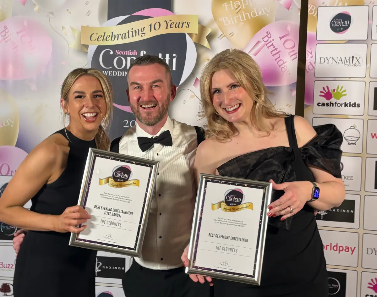 The Clooneys vocal harmony trio performing live three-part harmonies at wedding ceremony and reception